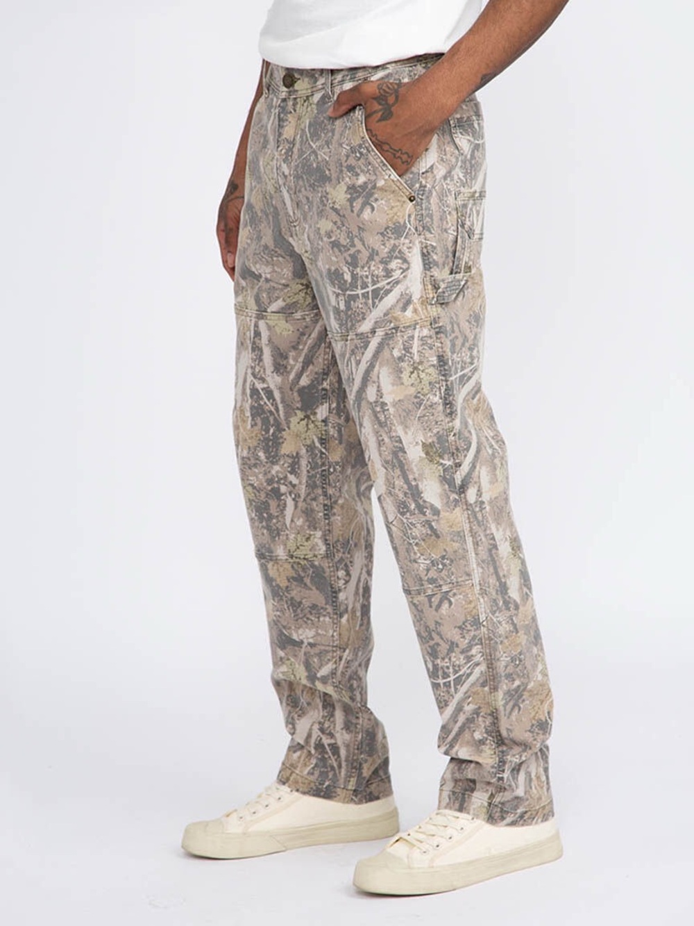 Abercrombie & Fitch Men's Camouflage Cargo Pants - Tan, Gray